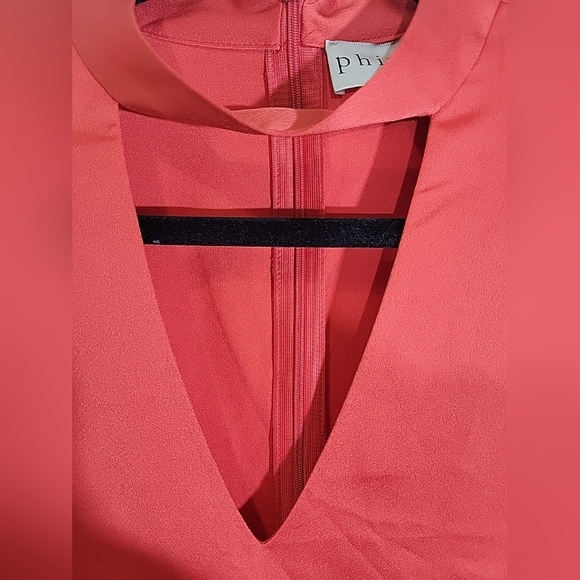 Philosophy Republic Clothing Red Sheath Dress with 3/4 Bell Sleeves Size L - Picture 2 of 9